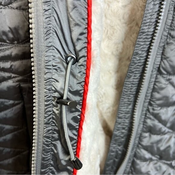 Steve Madden metallic grey quilted Glacier Shield hooded parka S - Picture 10 of 14